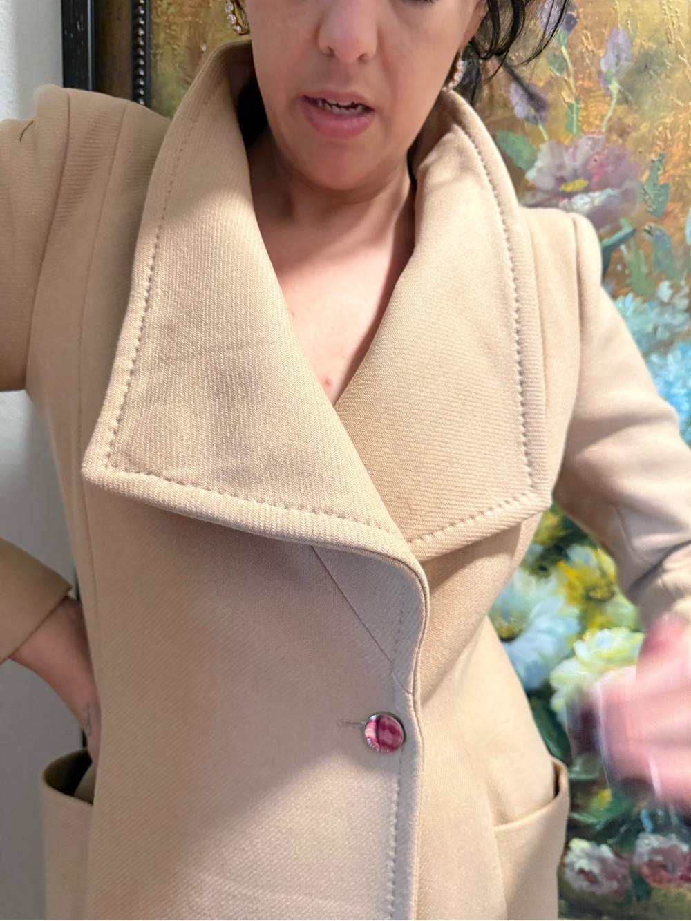 Ted Baker Camel Tan Single-Button Lined Coat - Picture 15 of 16